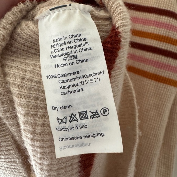 Madewell 100% Cashmere Sweatshirt in Hendry Stripe Sweater - Picture 7 of 7